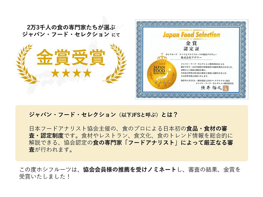 ジャパンフードセレクション「金賞」を受賞